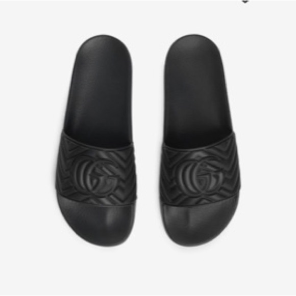 Gucci Shoes - Gucci Double GG Matelasse Rubber Slides.